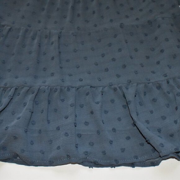 Monteau Swiss Dot Semi Sheer 3/4 Sleeve Blouse Size XS - Picture 8 of 14